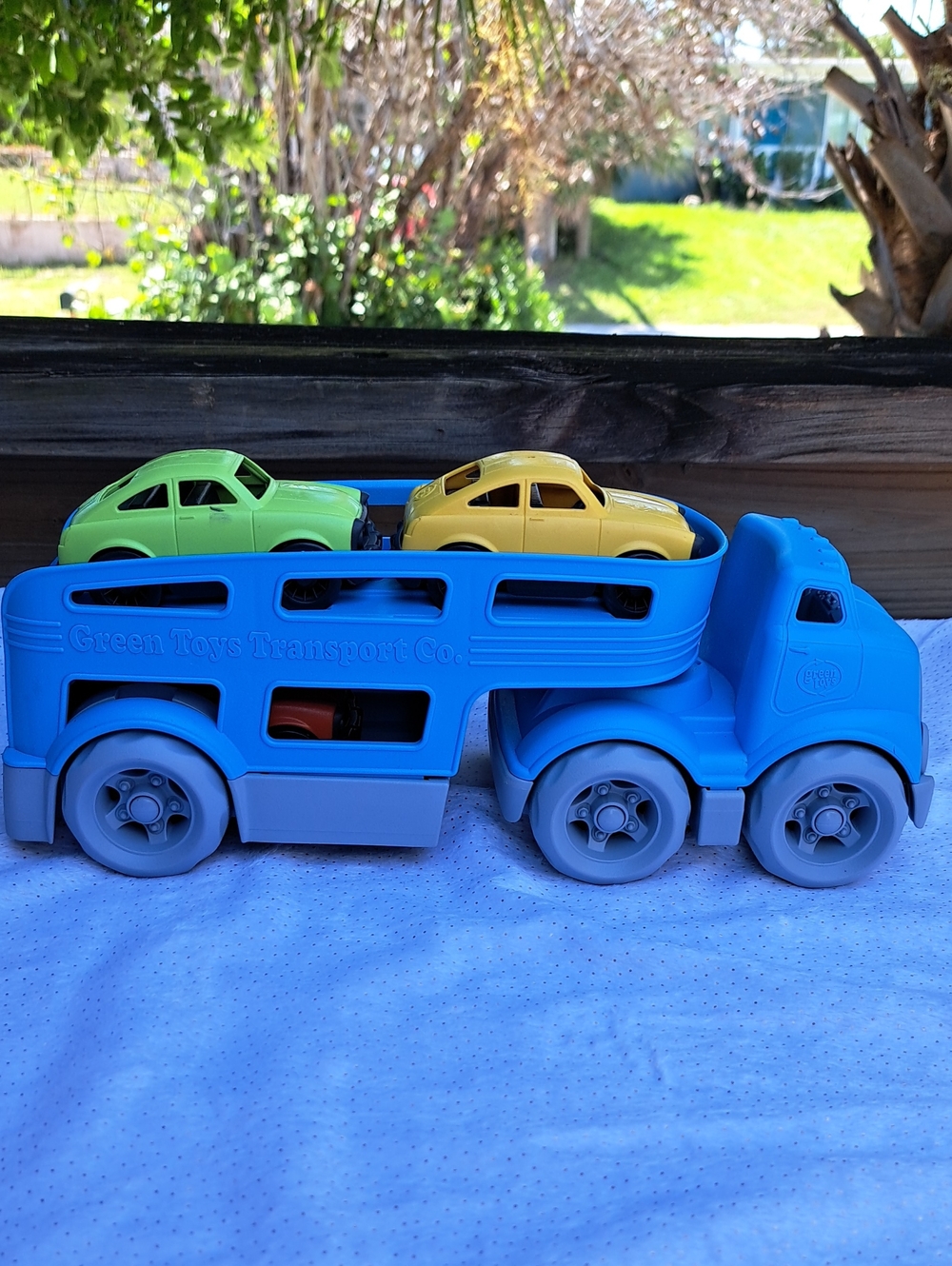 Green Toys Car Carrier Toy Truck with Cars